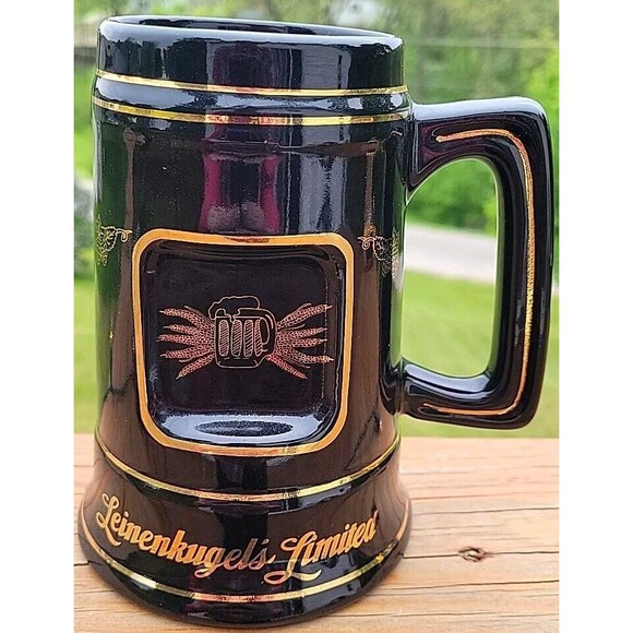 Leinenkugel's Brewing Co. Limited Beer Stein Black Mug Gold Trim - Picture 3 of 13